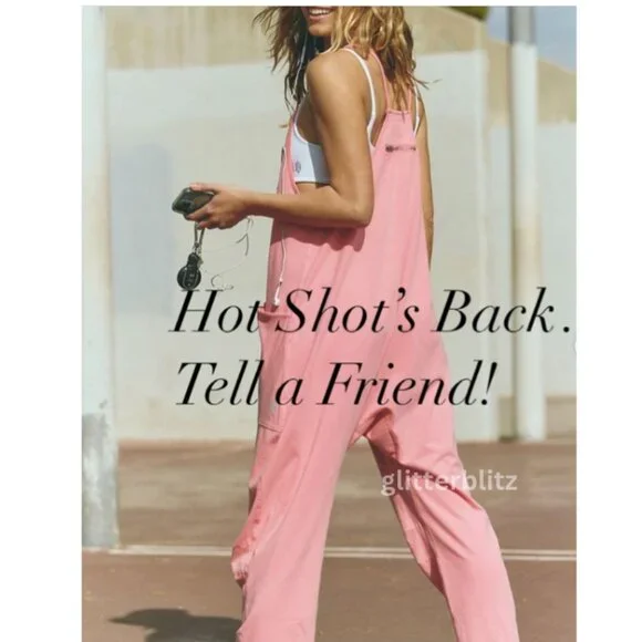 Free People Hot Shot Onesie Jumpsuit 🌷 Pink Tulip Hibiscus - Factory Sealed - Picture 4 of 9